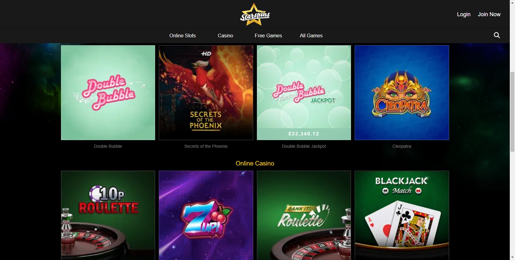 Starspins Casino Games