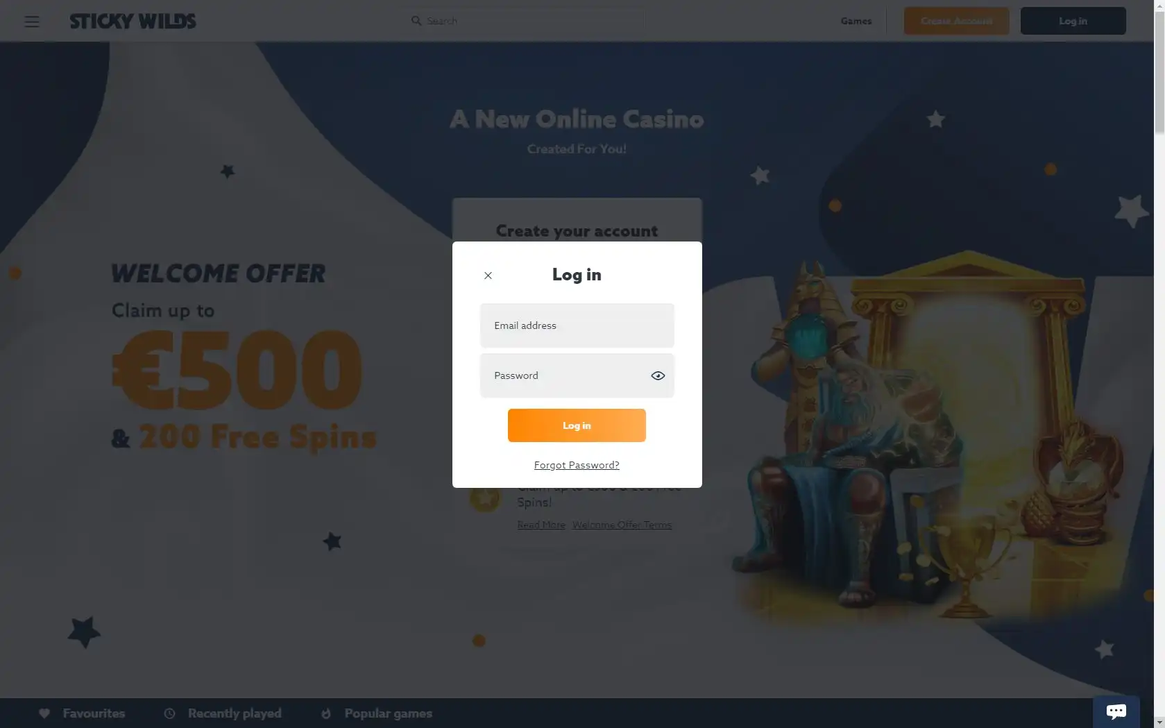 Sticky Wilds Casino Login