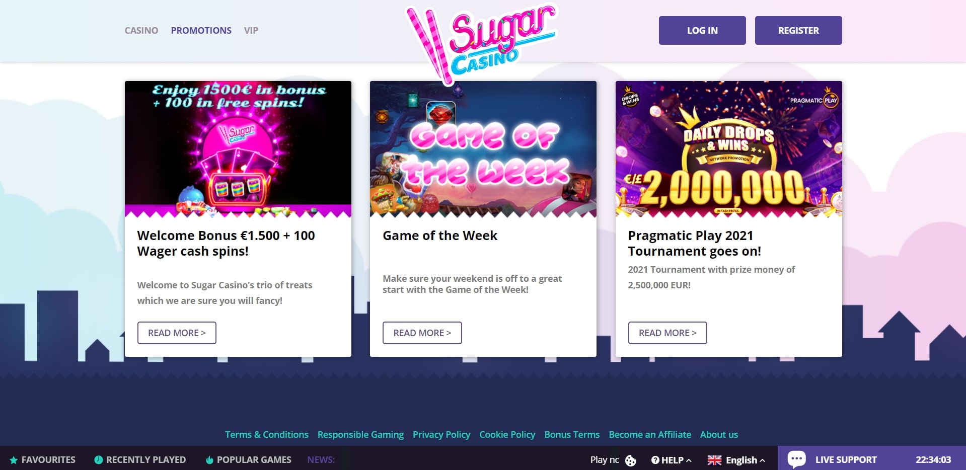 Sugar Casino No Deposit Bonus