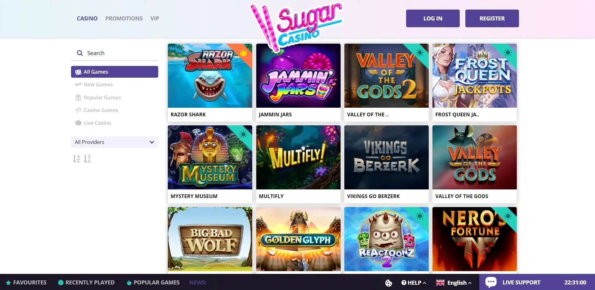 Sugar Casino Games
