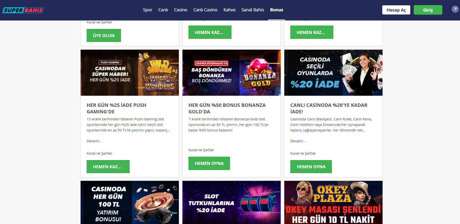 Super Bahis Casino No Deposit Bonus