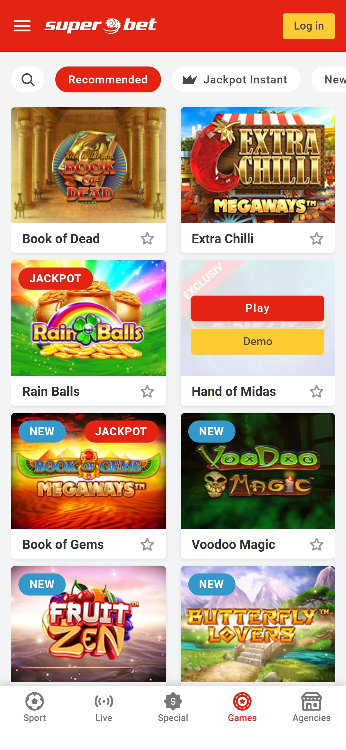 Super Bet Mobile Games Review