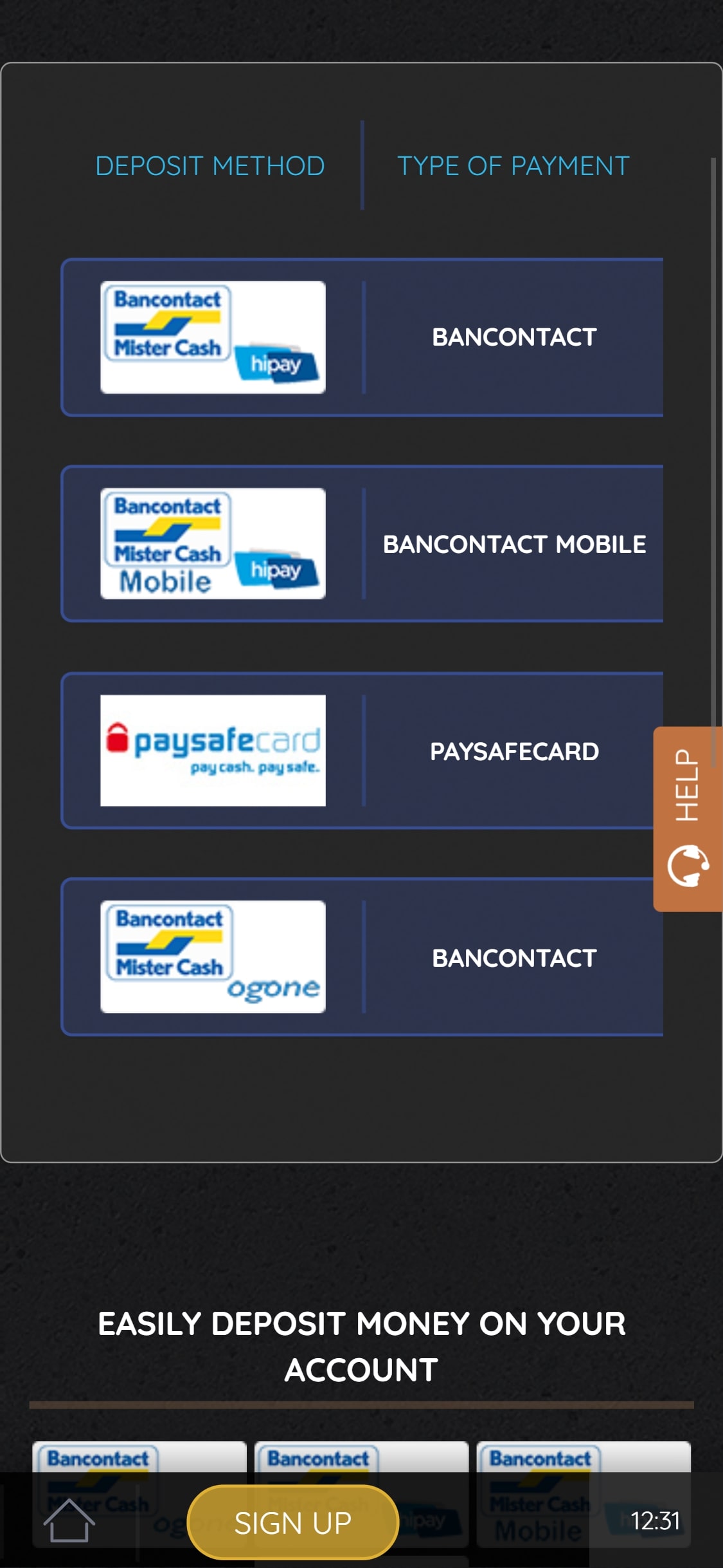 Super Game Mobile Payment Methods Review
