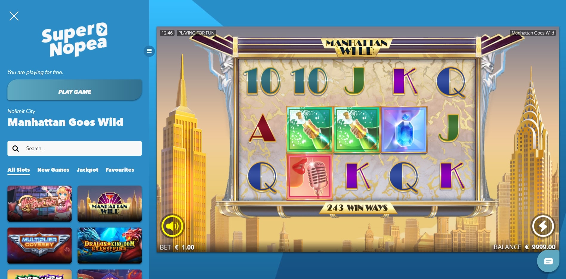 SuperNopea Casino Slot Games
