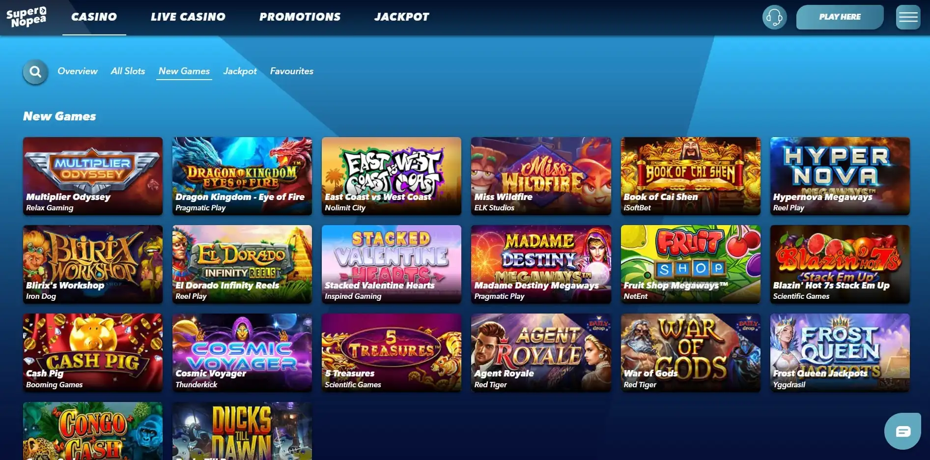 SuperNopea Casino Games