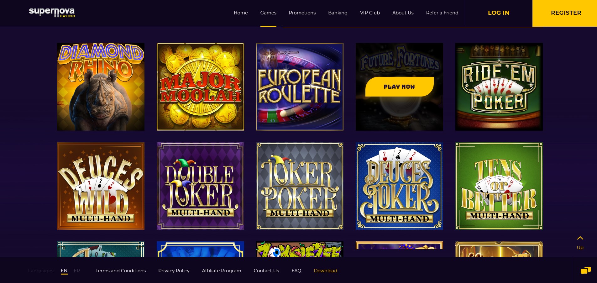 Super Nova Casino Games