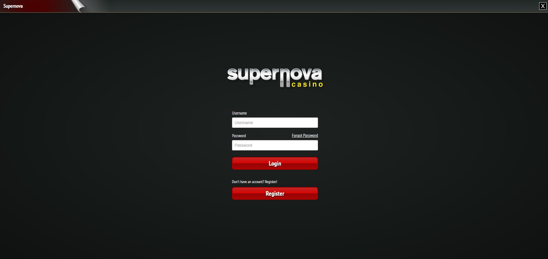 Super Nova Casino Login