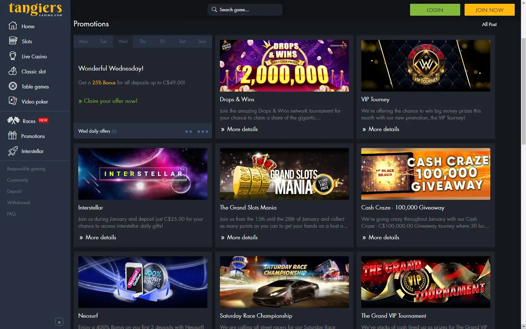 Tangiers Casino No Deposit Bonus