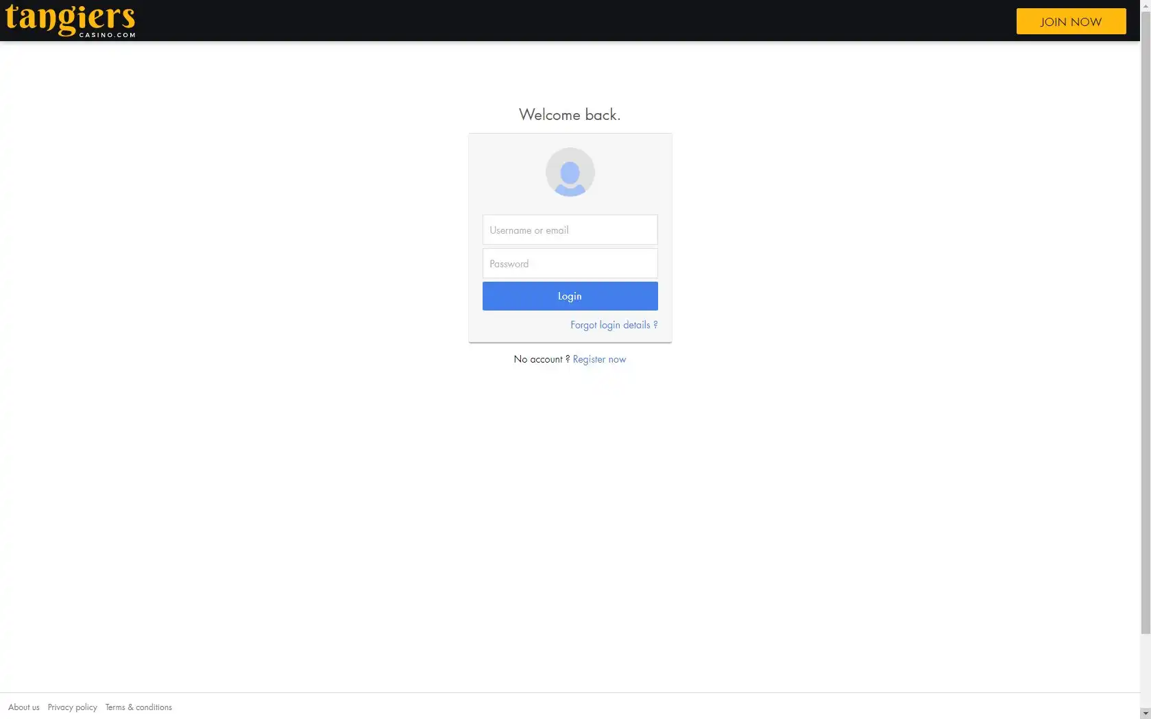 Tangiers Casino Login