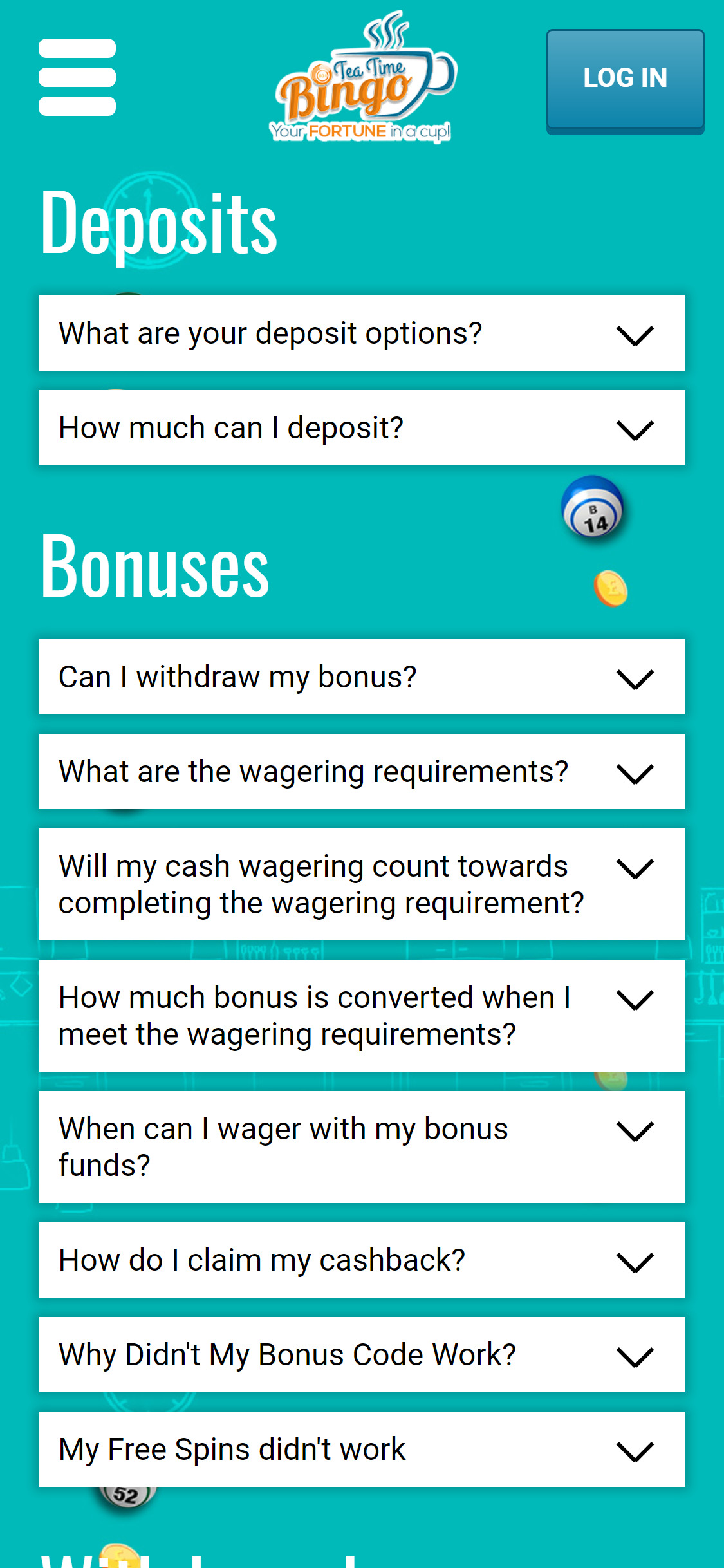 Tea Time Bingo Casino Mobile Payment Methods Review