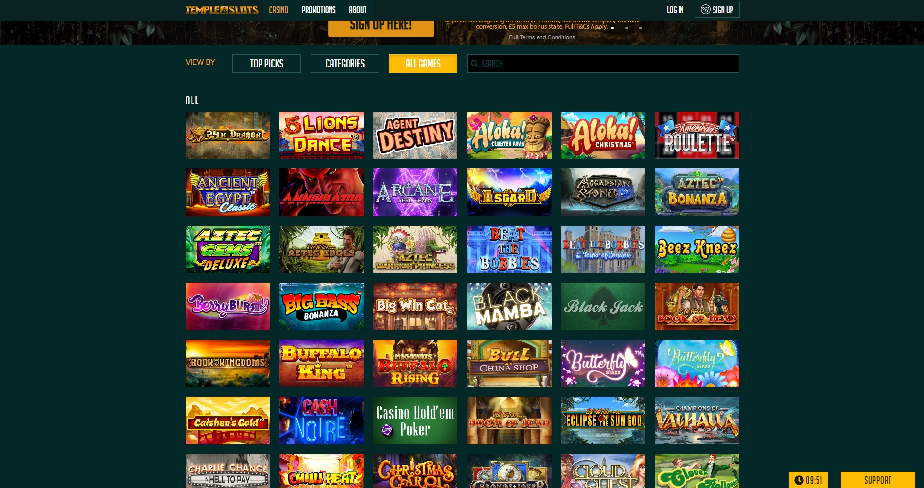 Temple Slots Casino Games