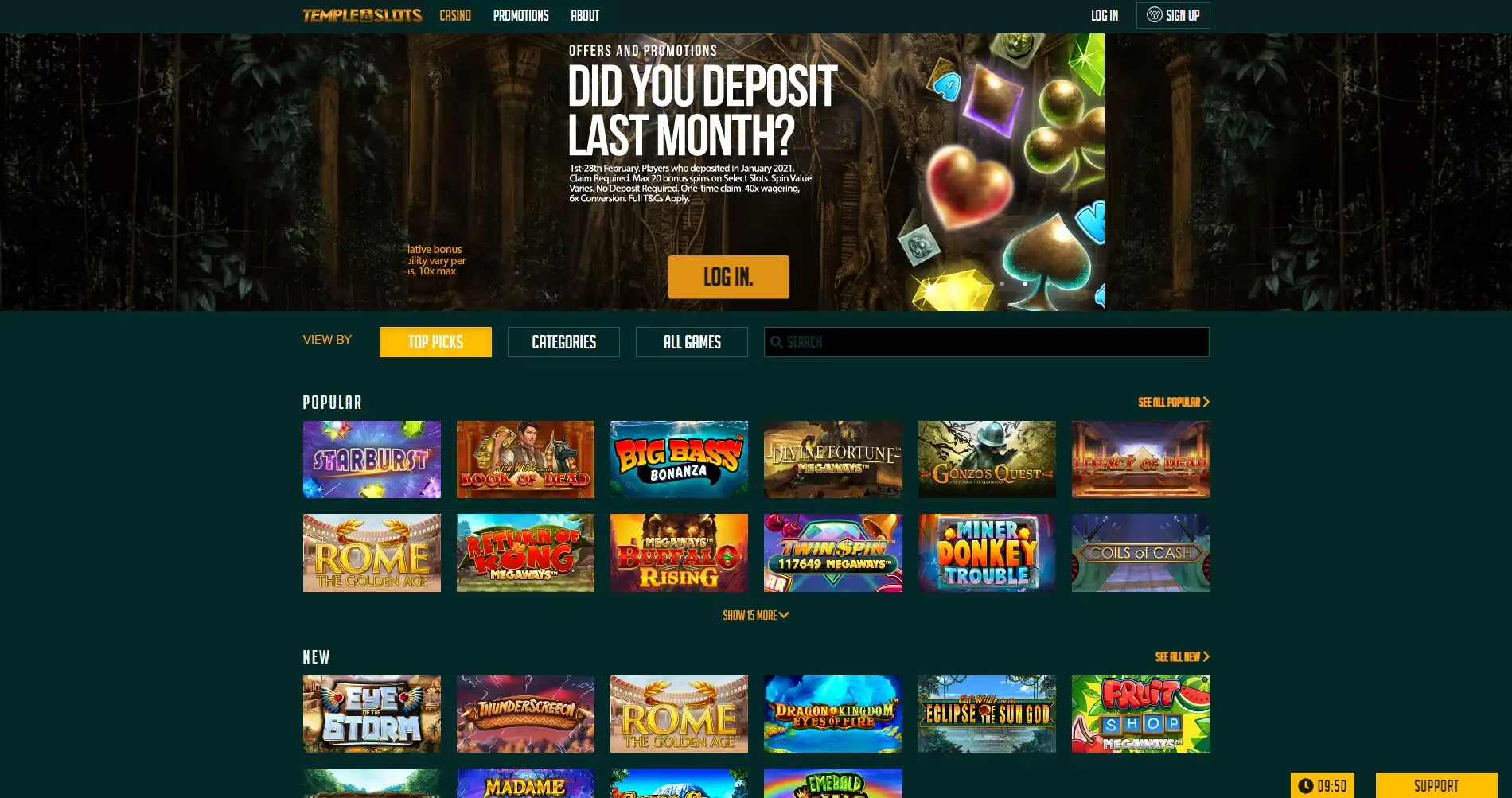 Temple Slots Casino Review