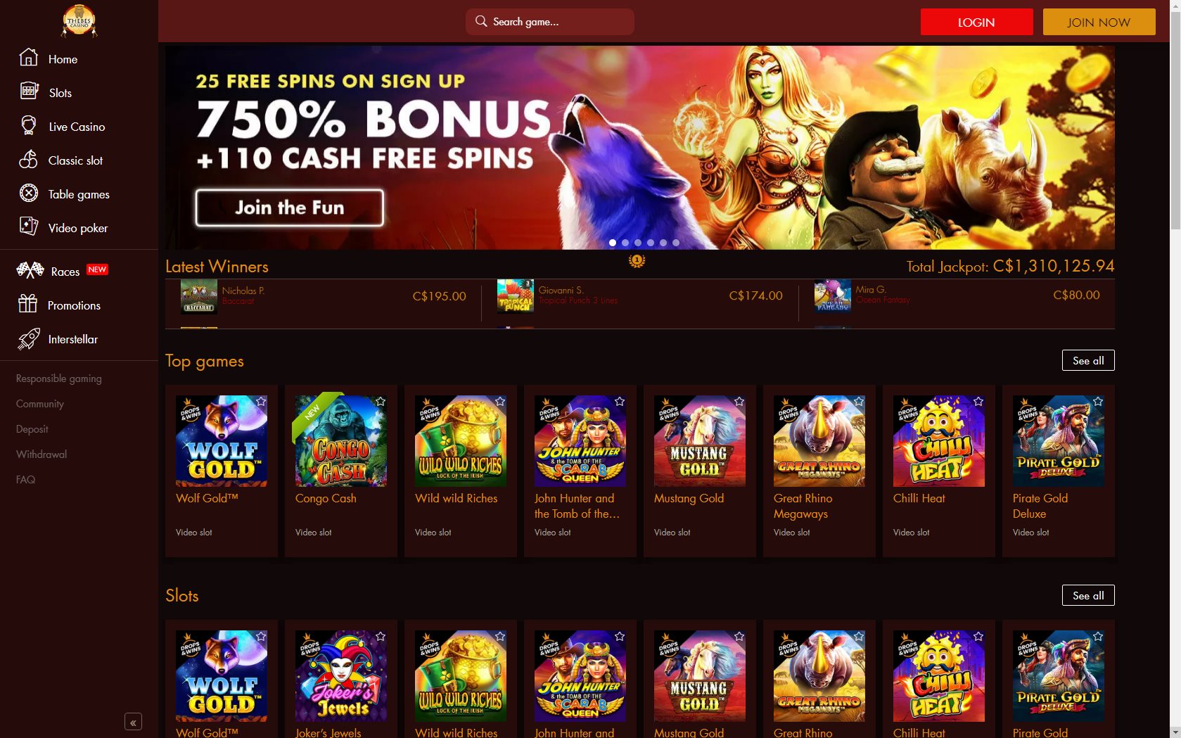 Thebes Casino Review