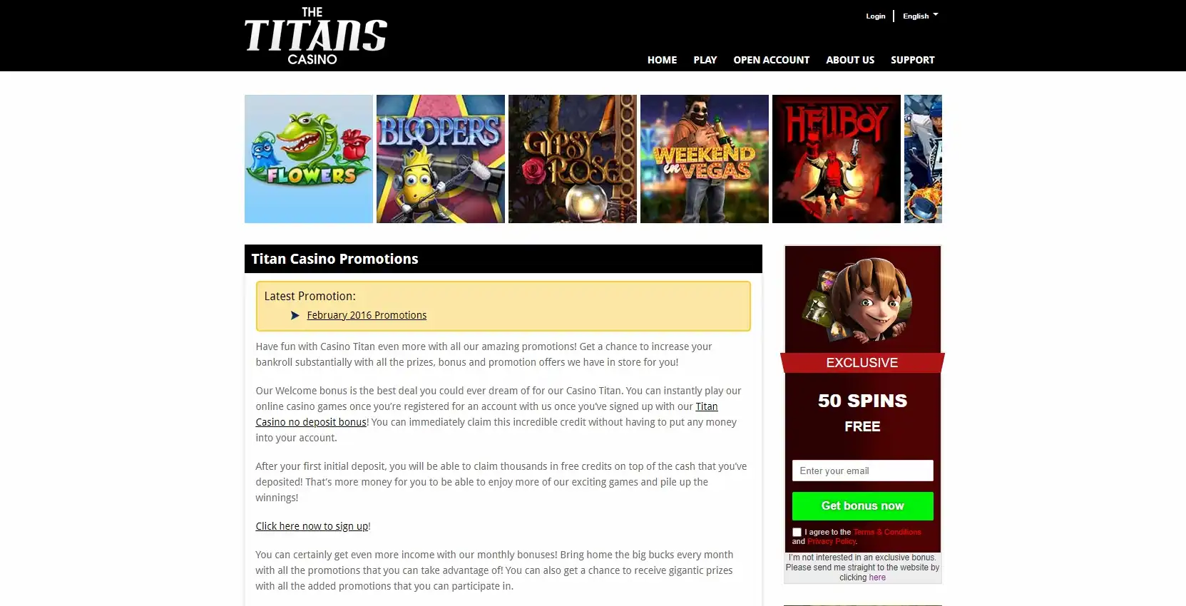 Titan Casino No Deposit Bonus