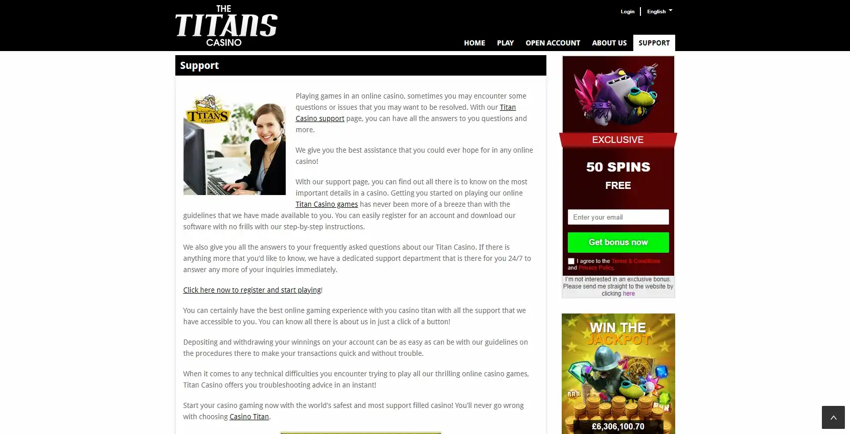 Titan Casino Support