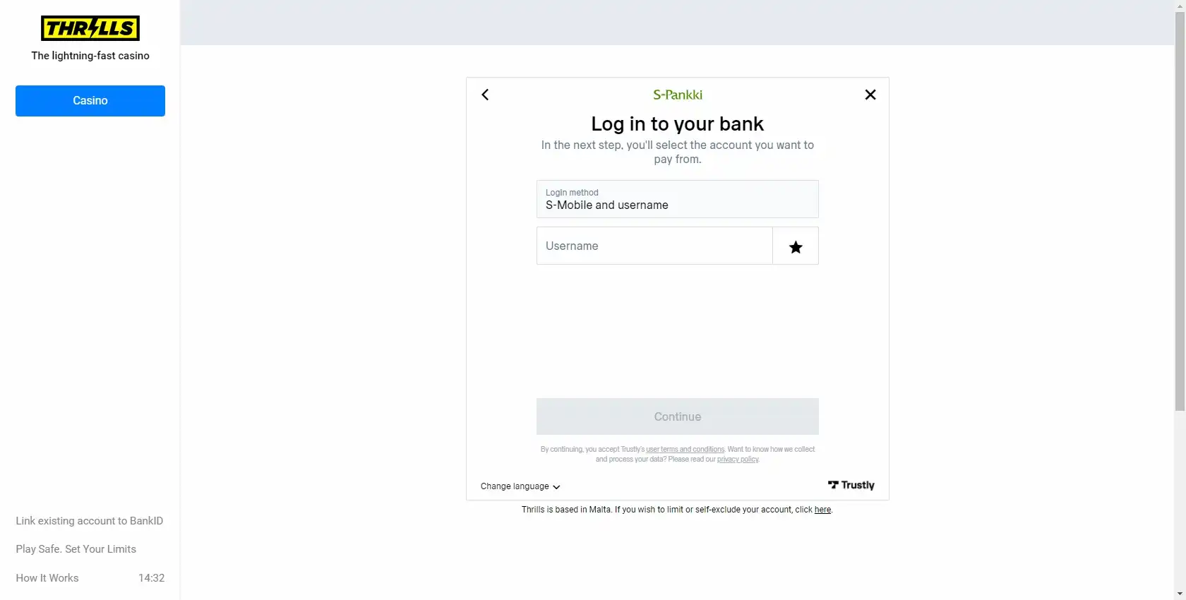Thrills Casino Login