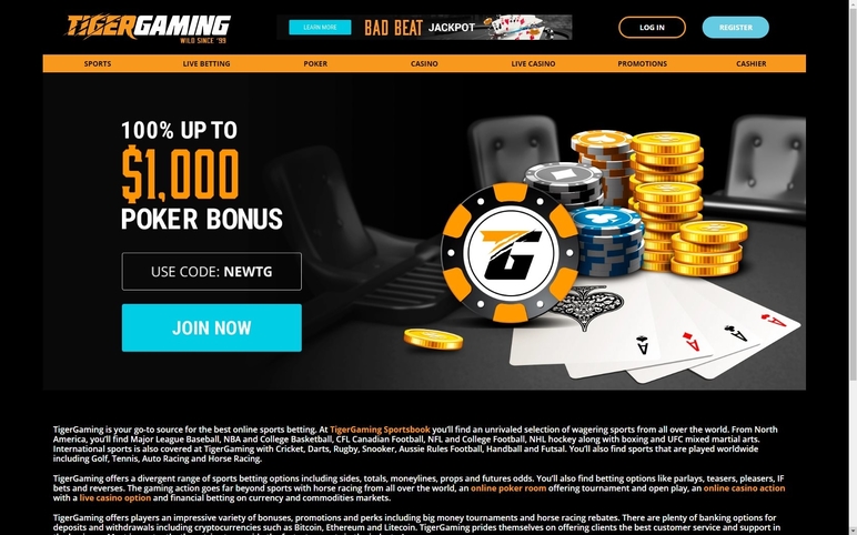 TigerGaming Casino Review