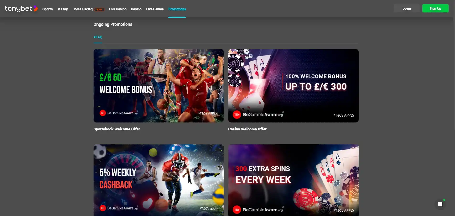 TonyBet Casino No Deposit Bonus