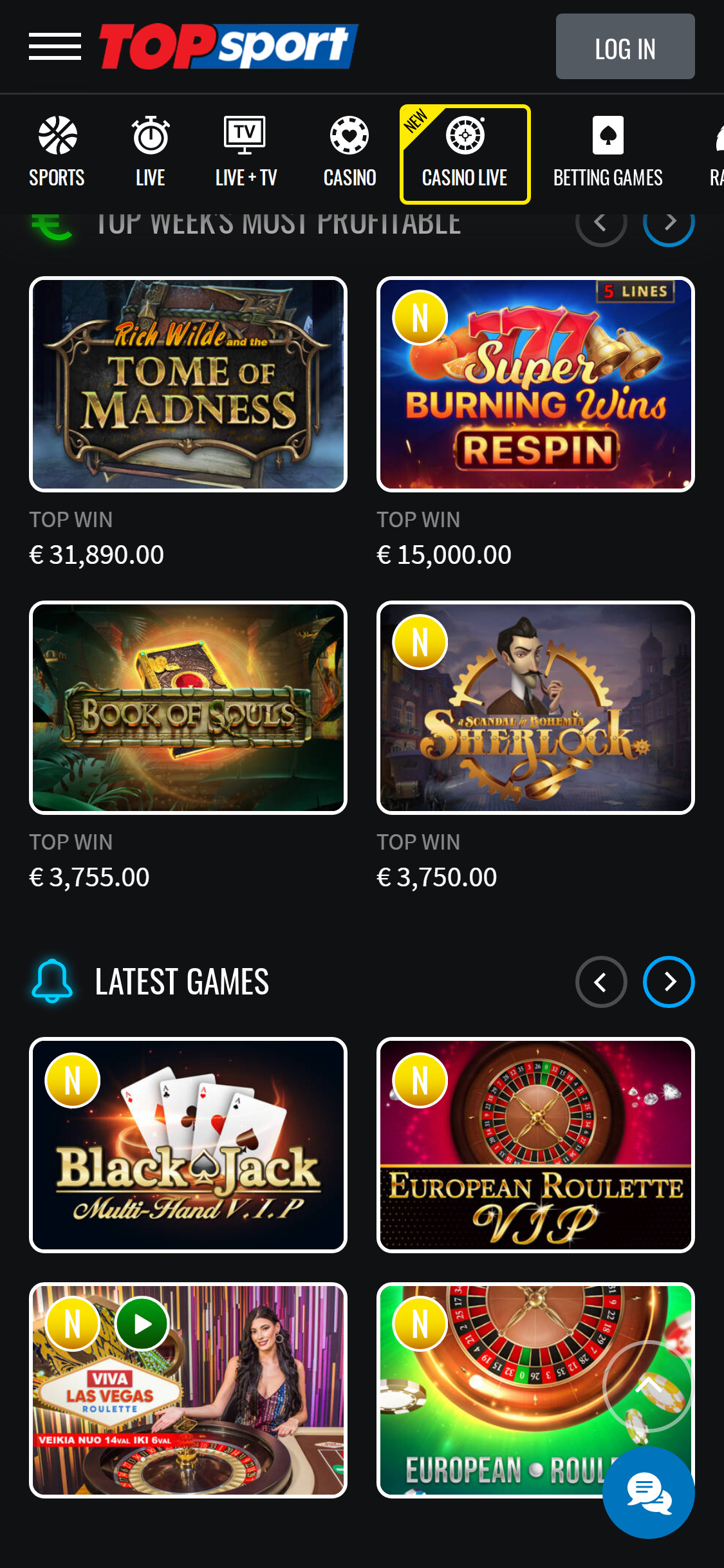 Top Sport Casino Latvia Mobile Games Review