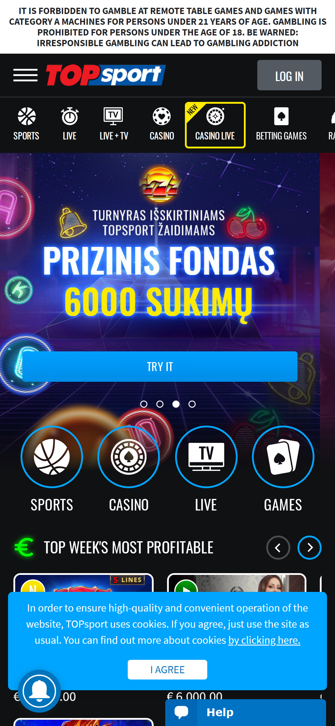 Top Sport Casino Latvia Mobile Review