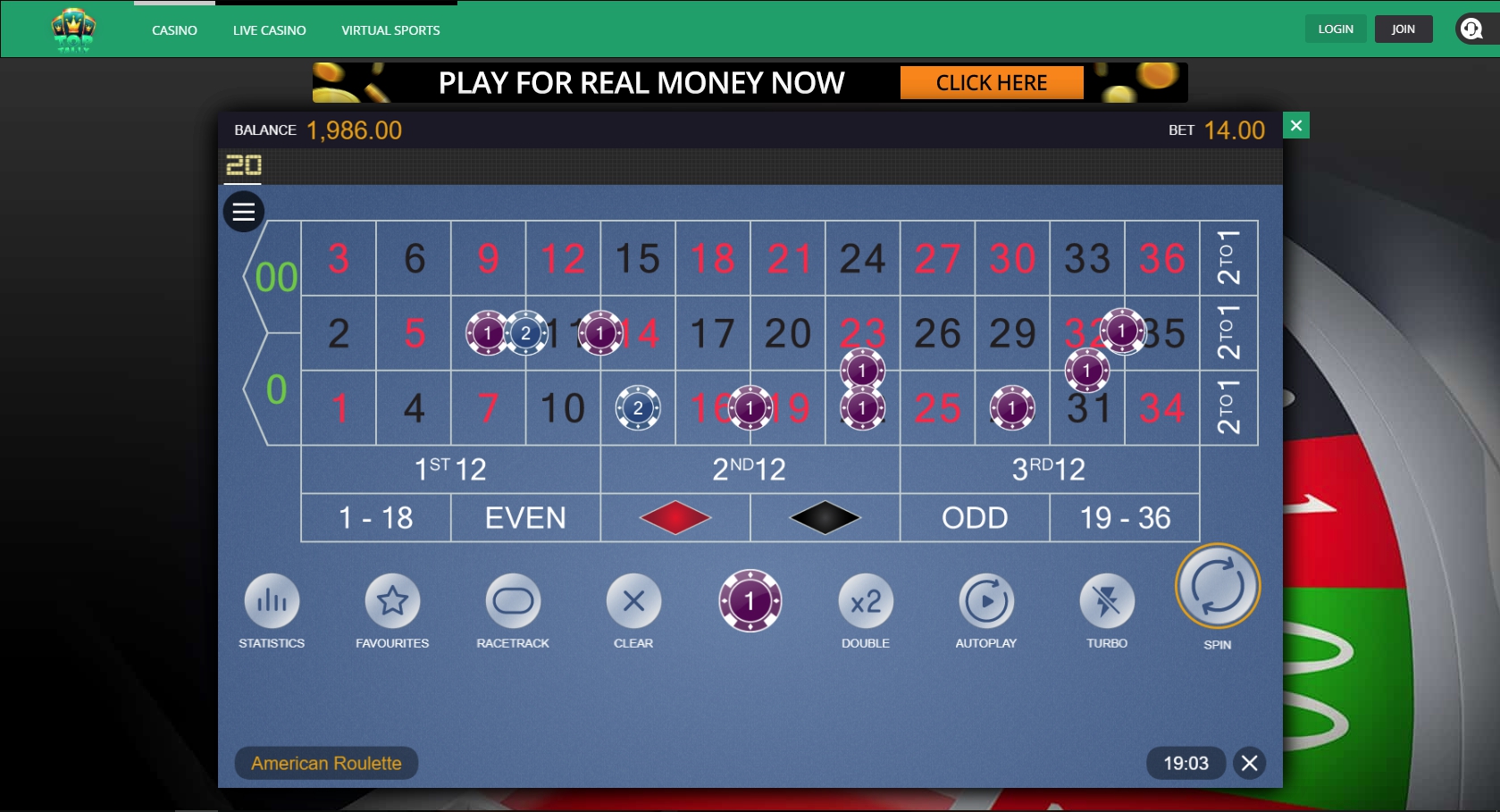 Toptally Casino Casino Games