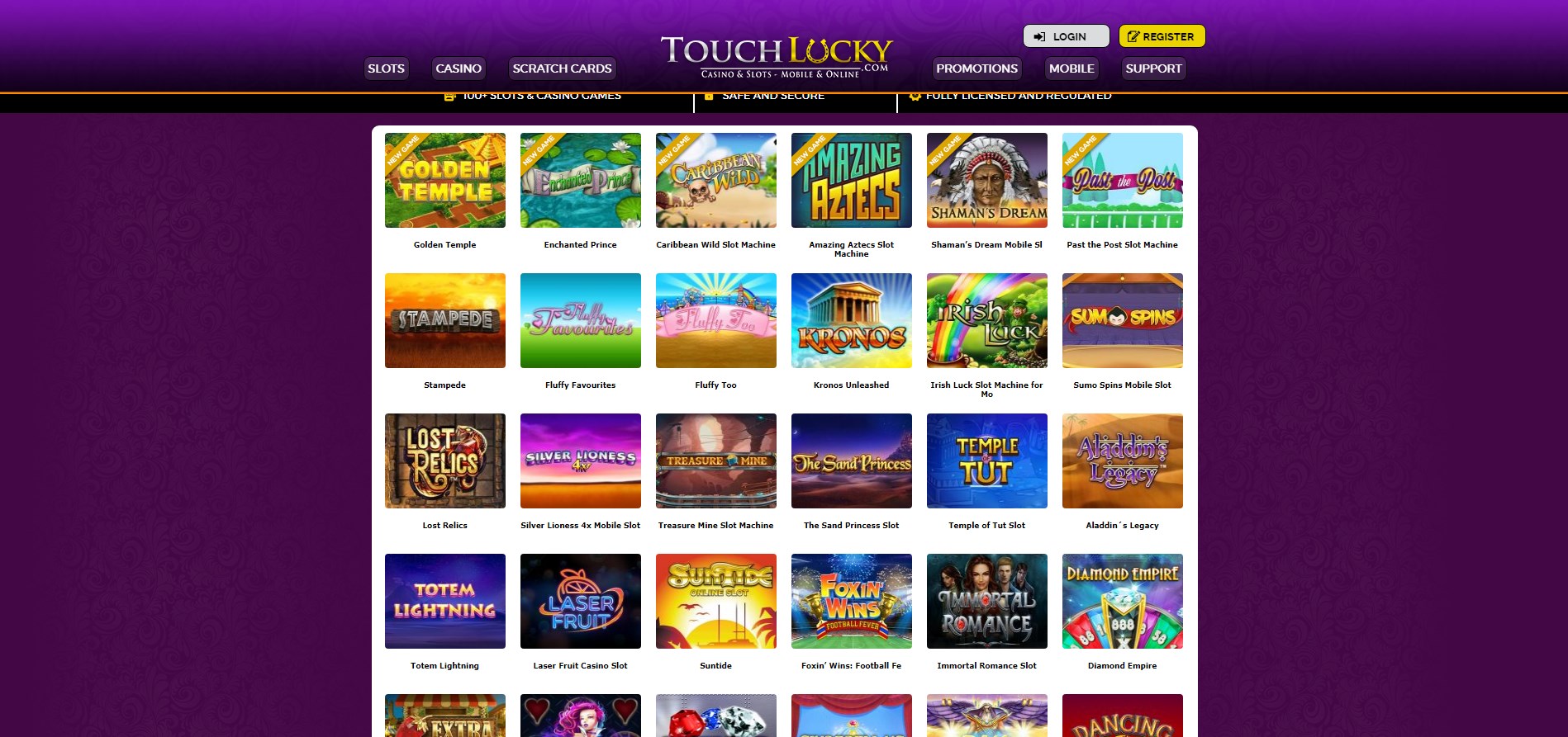 Touch Lucky Casino Games