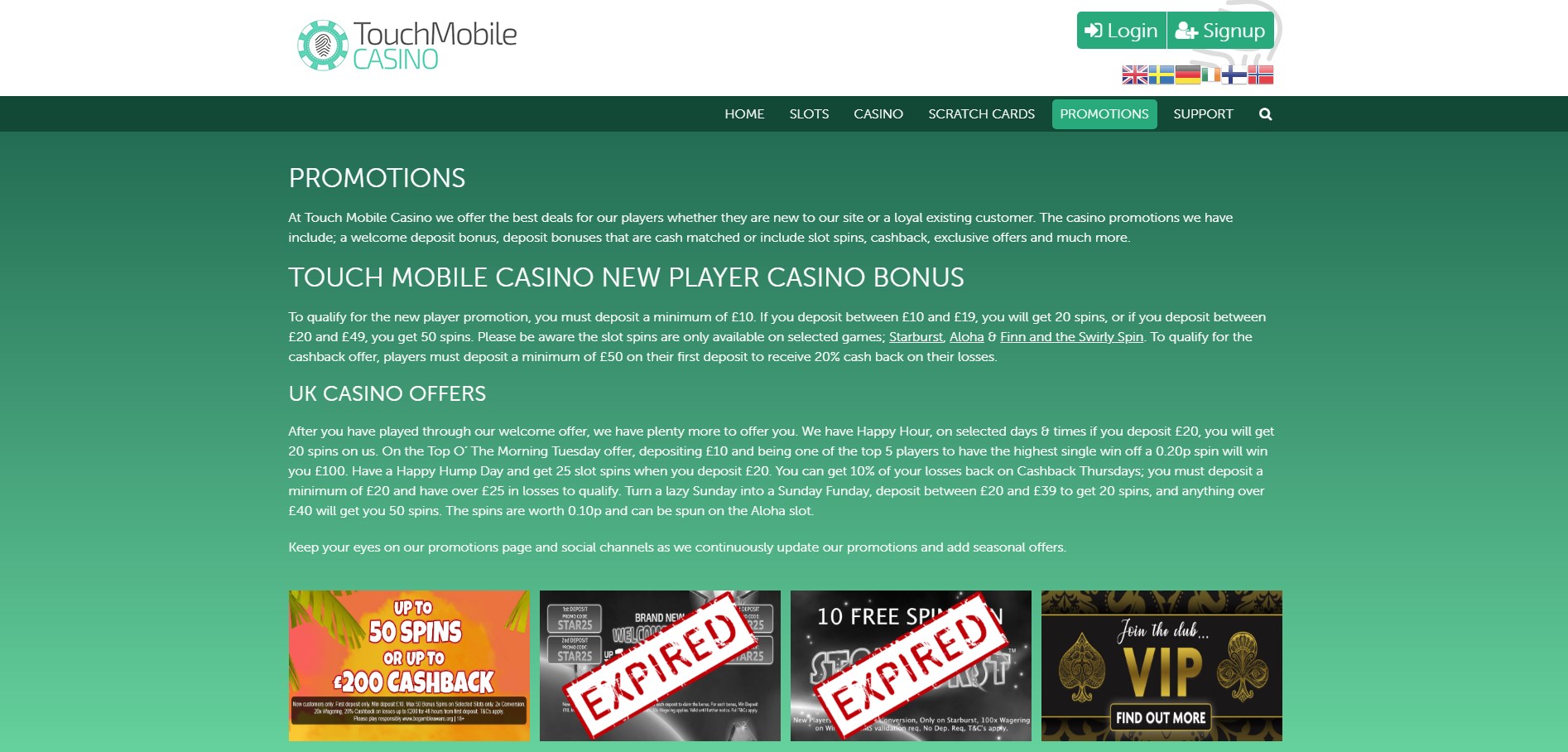 Touch Mobile Casino No Deposit Bonus