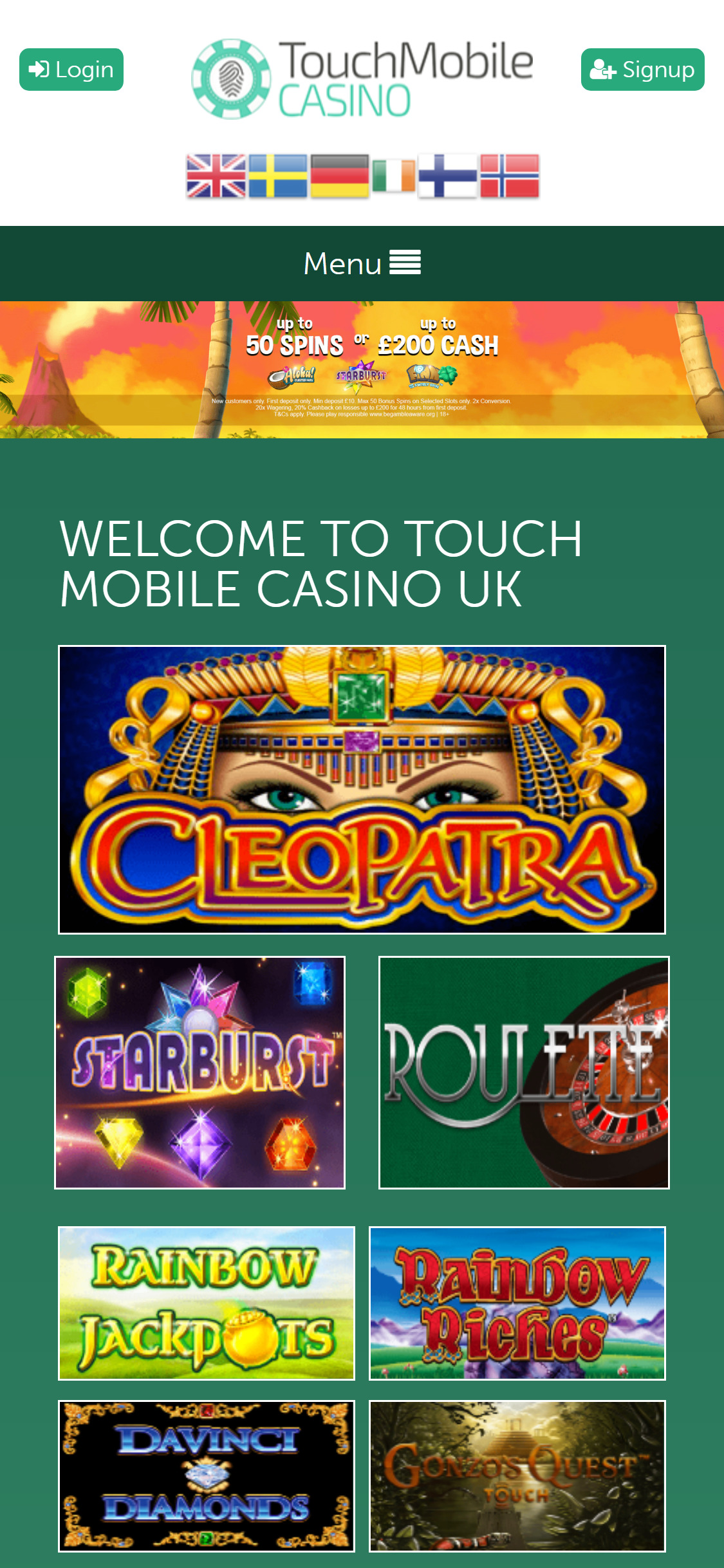 Touch Mobile Casino Mobile Review