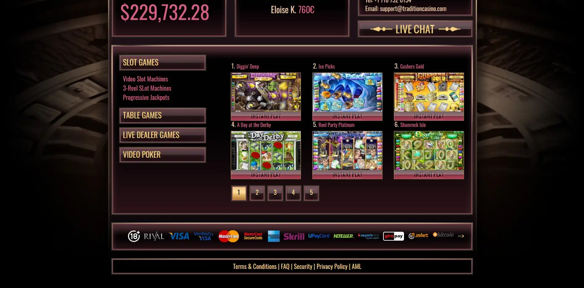Tradition Casino Games