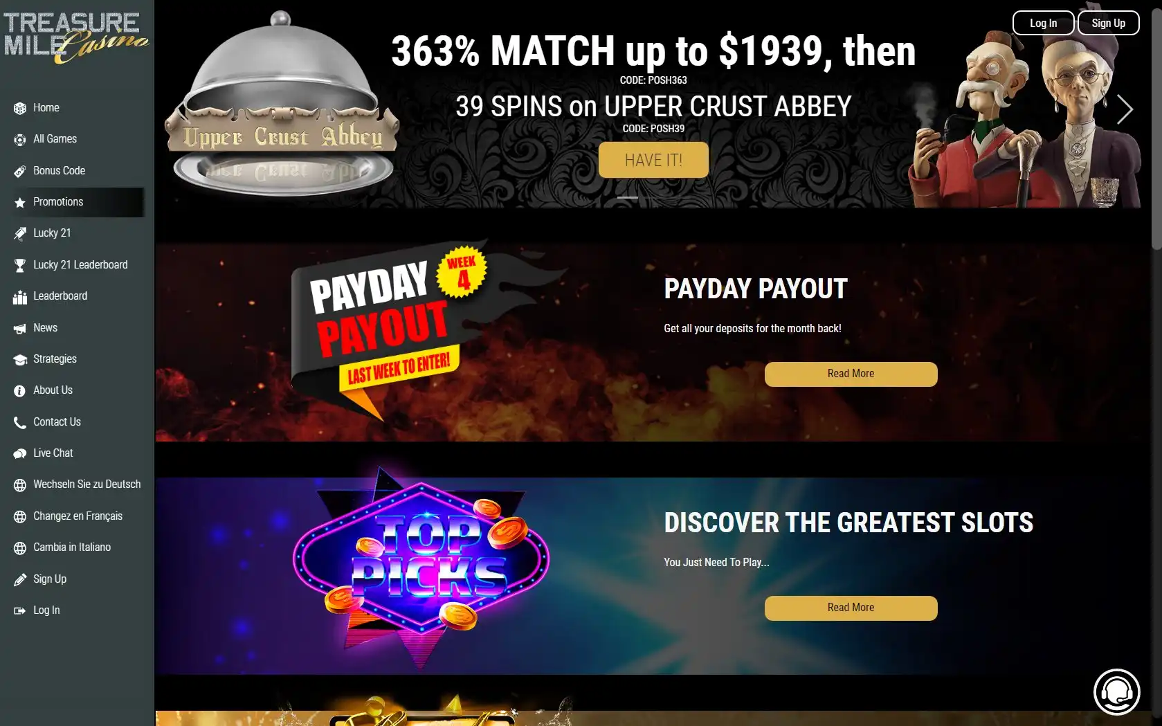 Treasure Mile Casino No Deposit Bonus