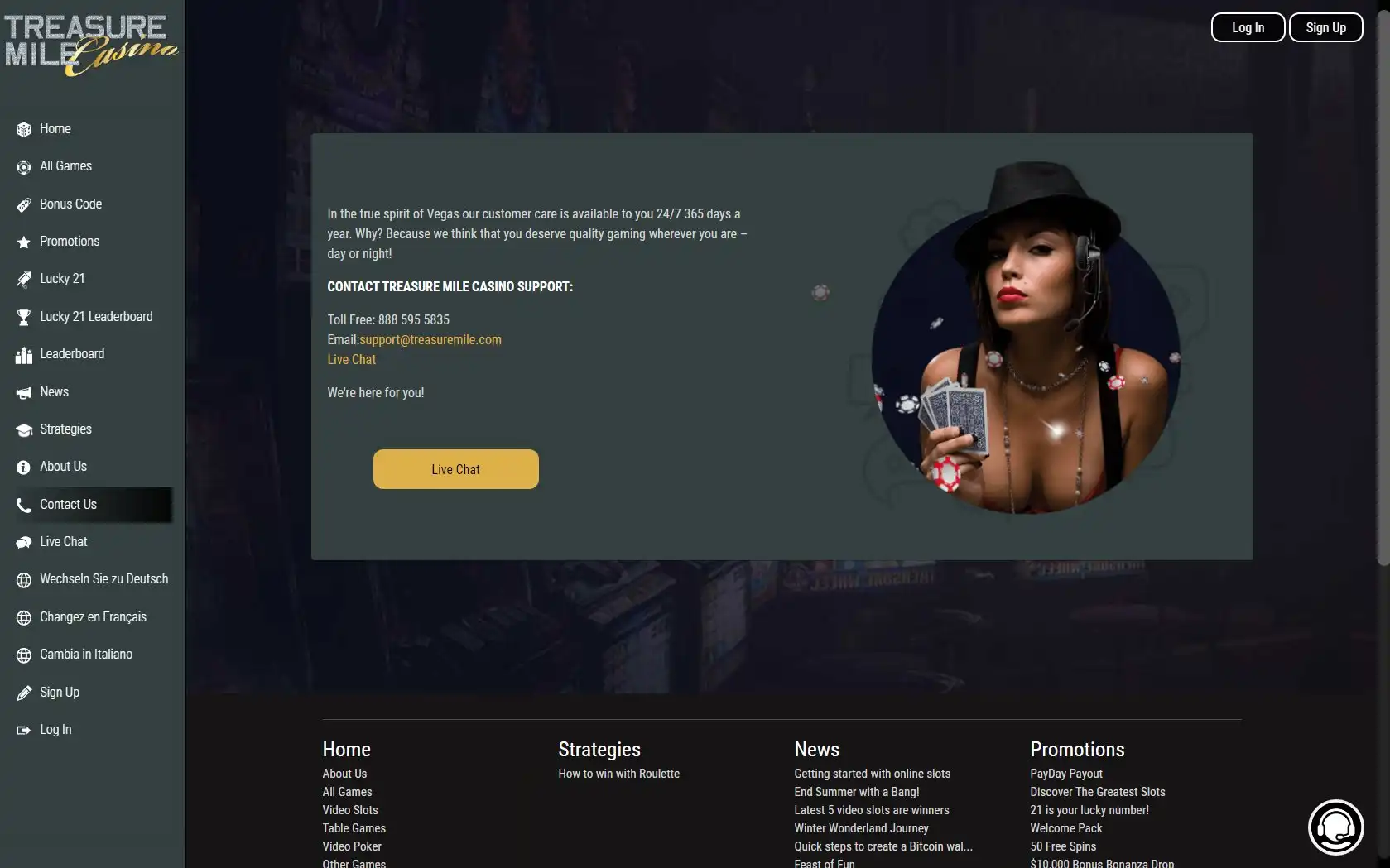Treasure Mile Casino Support