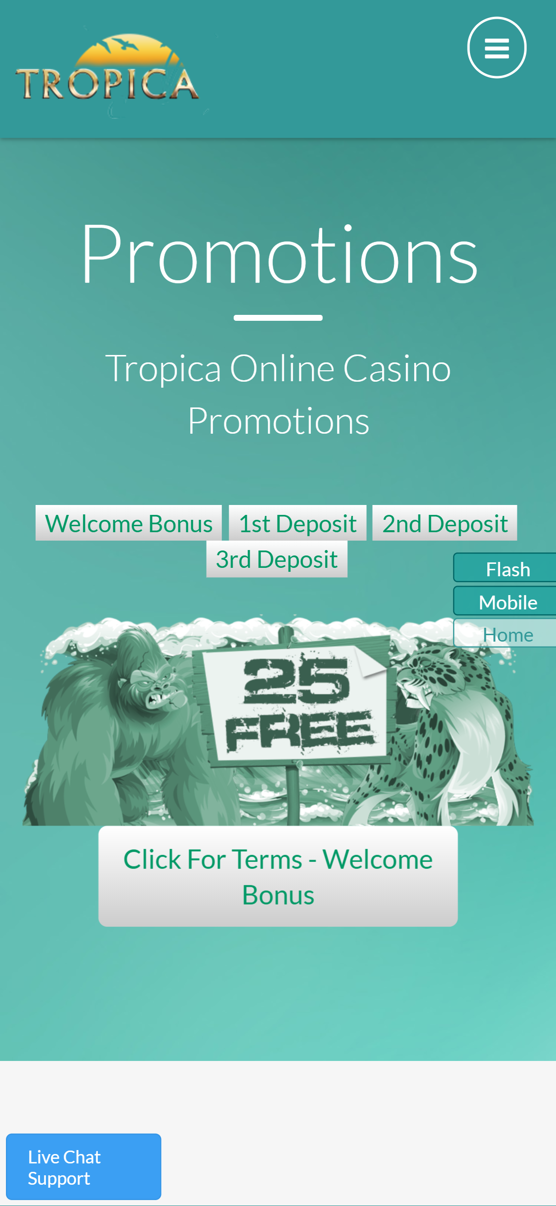 Tropica Casino Mobile No Deposit Bonus Review