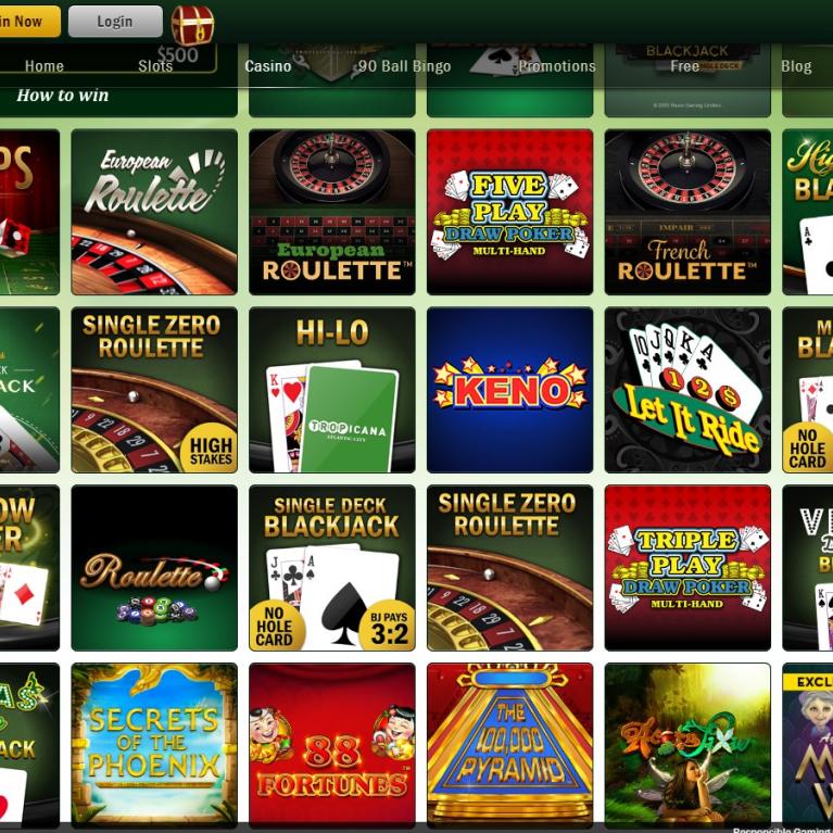 tropicana casino online slots