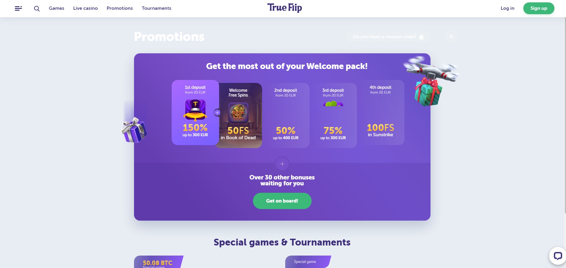 True Flip Casino No Deposit Bonus