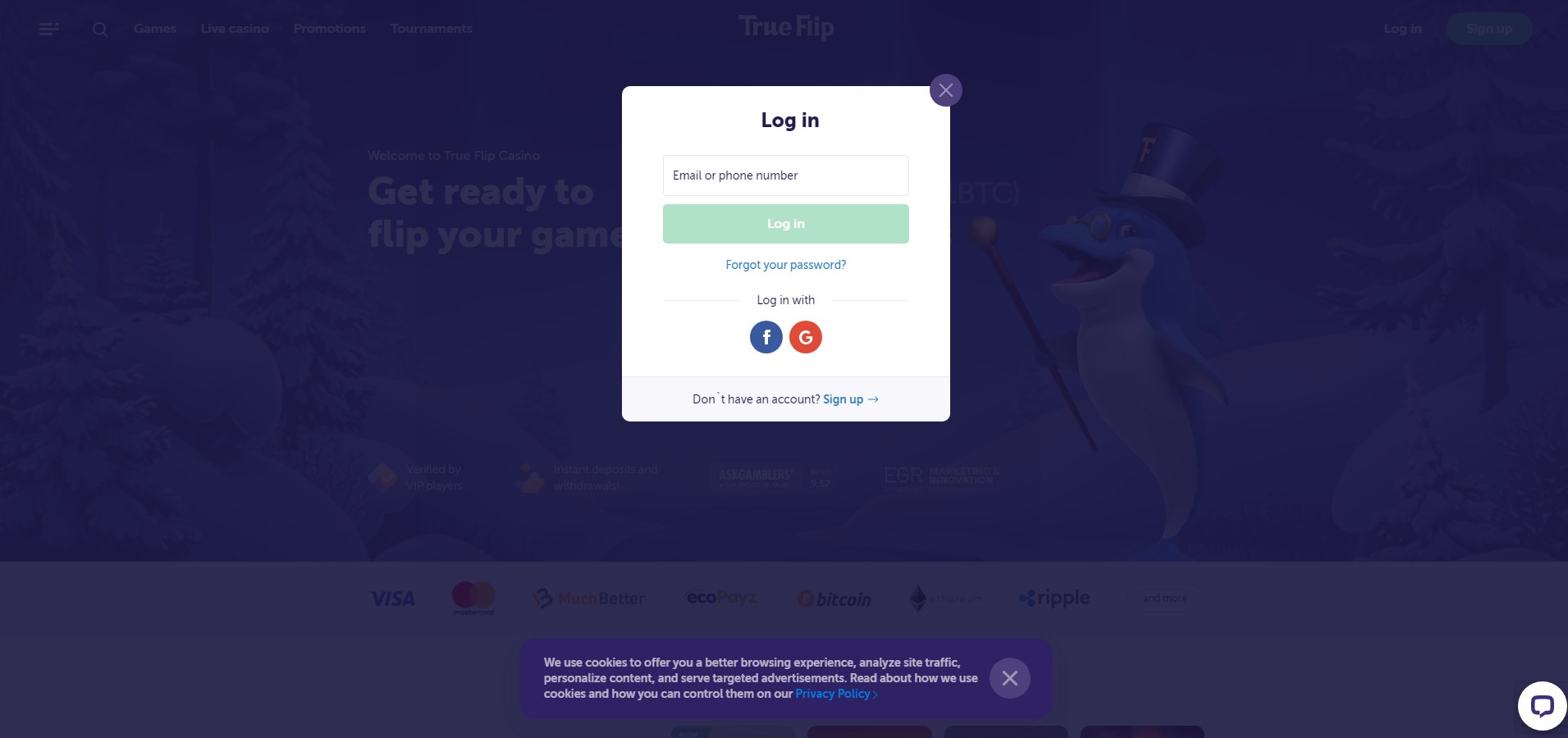 True Flip Casino Login