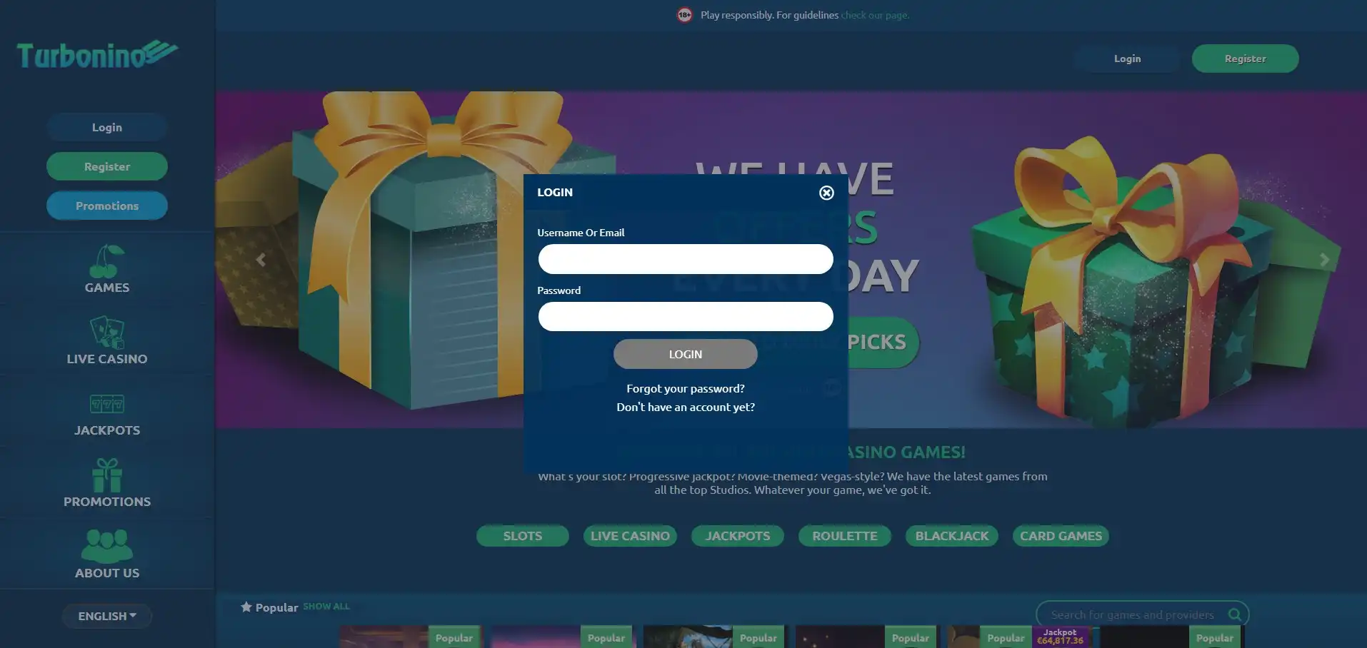 Turbonino Login