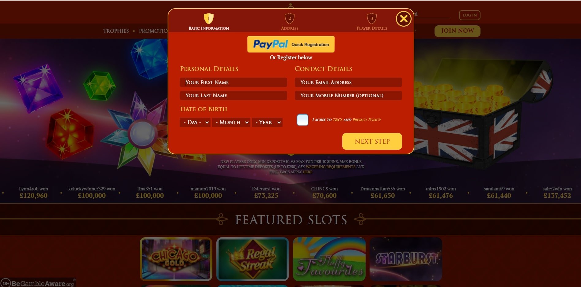 UK Online Slots Casino Login
