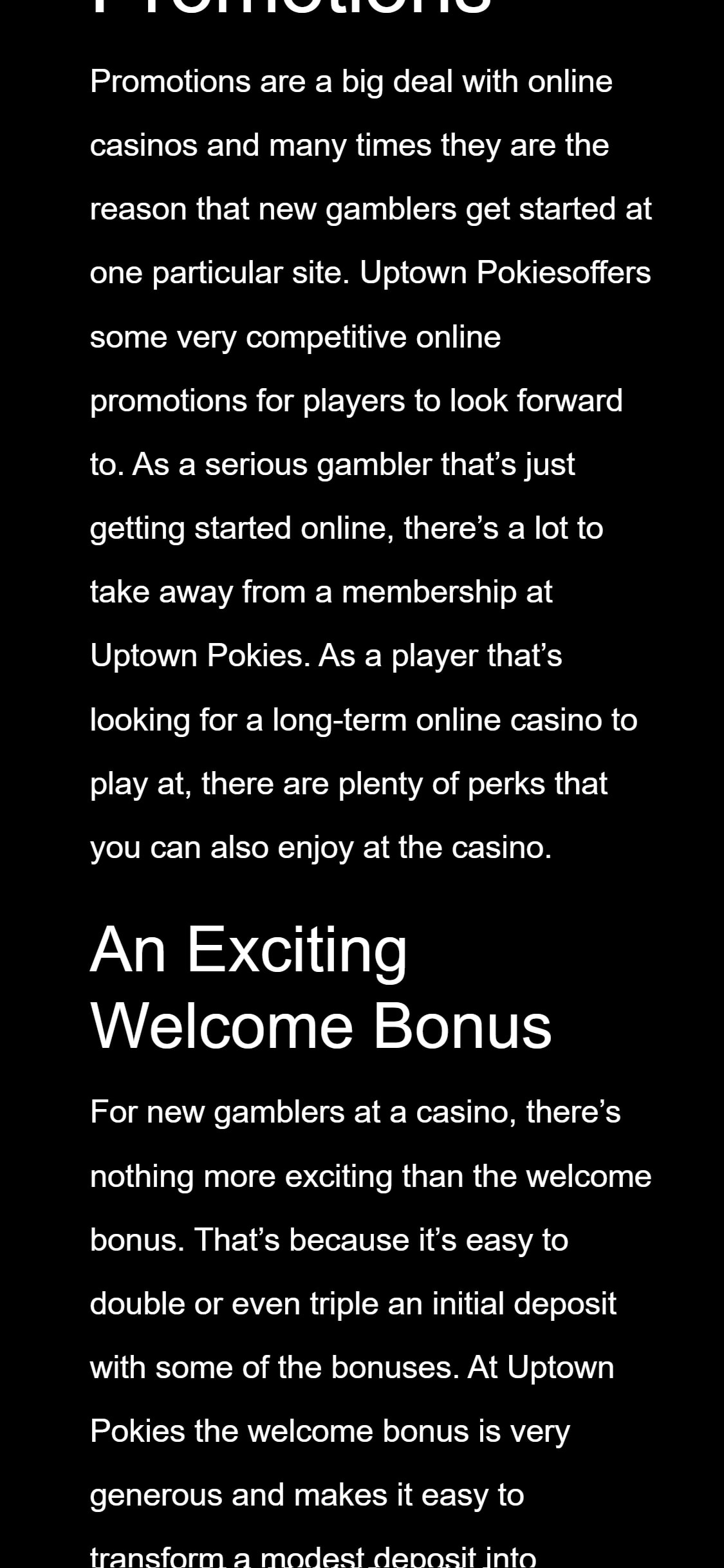 Uptown Pokies Casino Mobile No Deposit Bonus Review