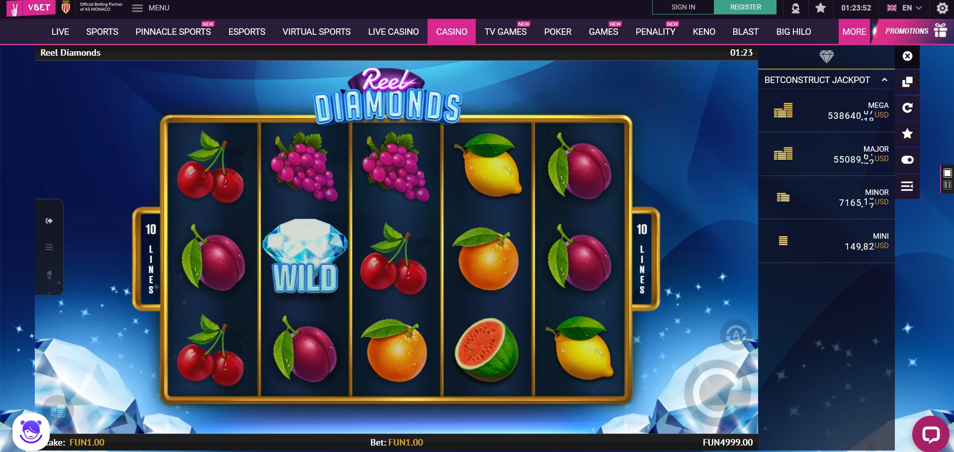 Vbet Casino Slot Games