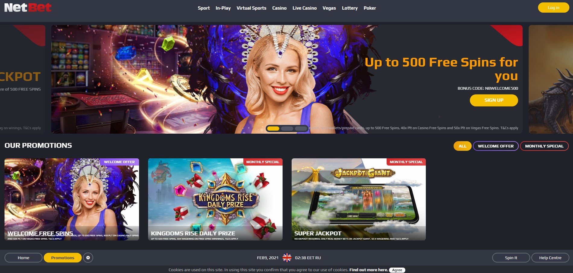 NetBet Vegas Casino UK No Deposit Bonus