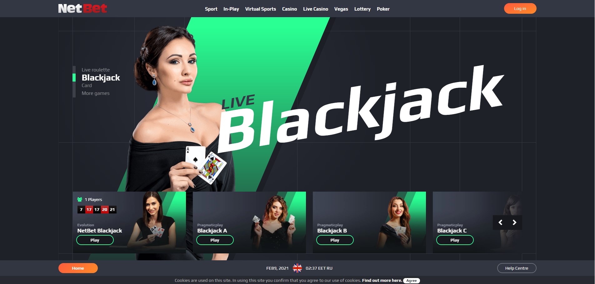 NetBet Vegas Casino UK Live Dealer Games