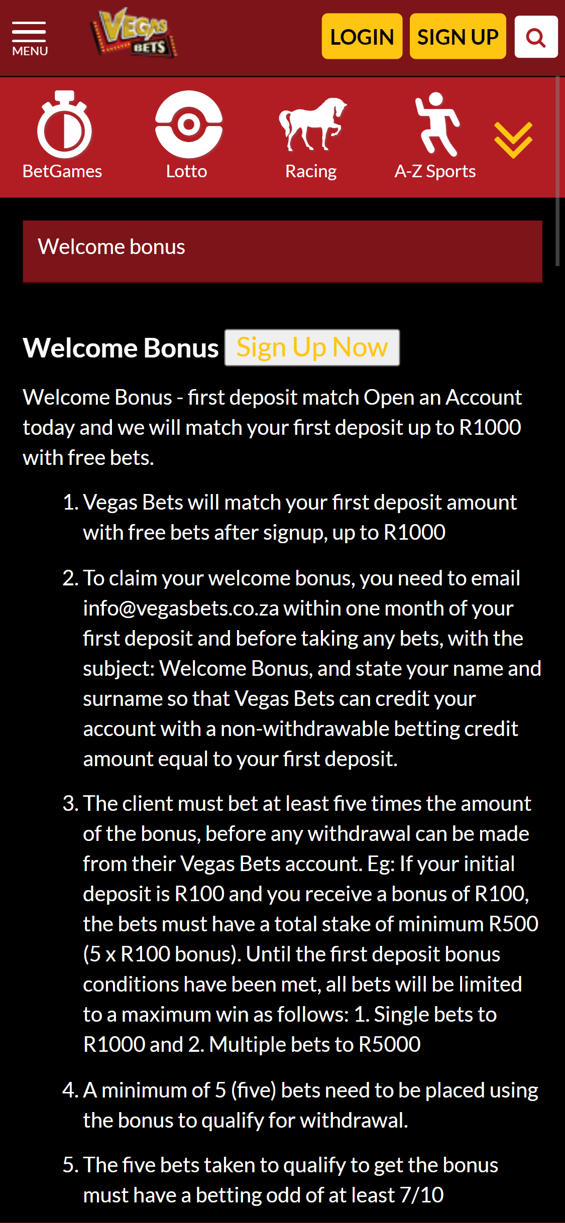 Vegas Bets Casino Mobile No Deposit Bonus Review