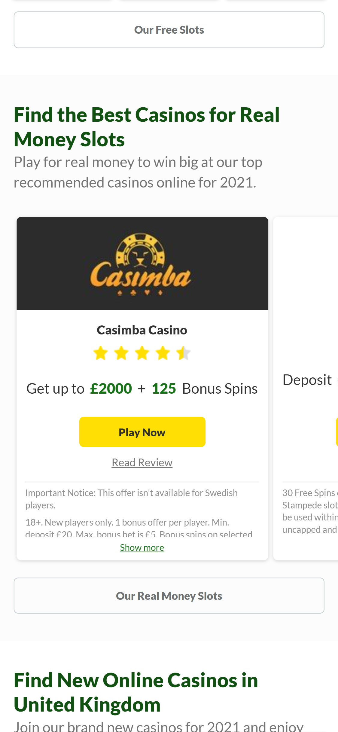 Online Casino With Real Vegas Slots