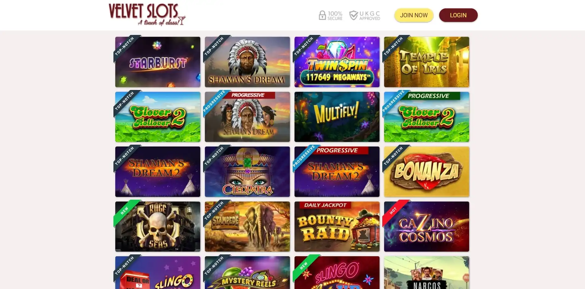 Velvet Slots Casino Games