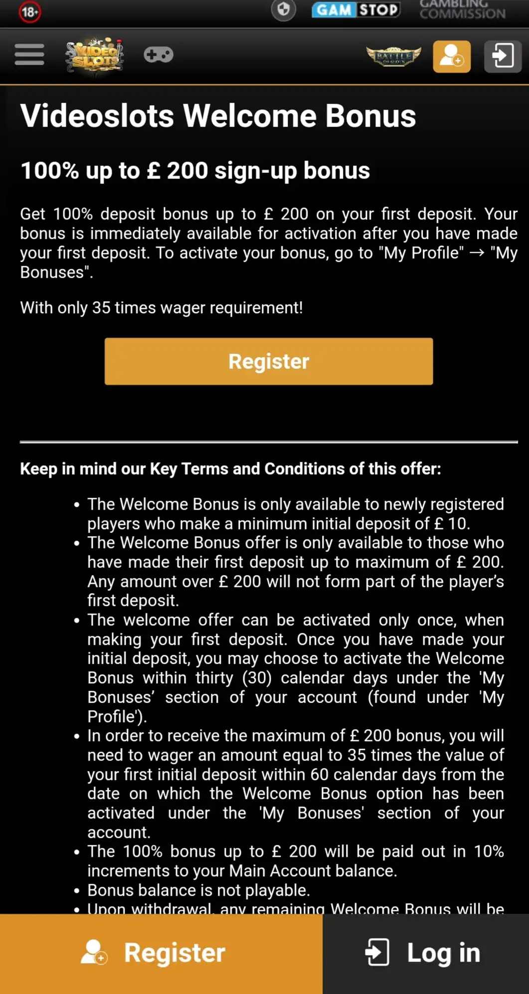 Videoslots Casino Mobile No Deposit Bonus Review