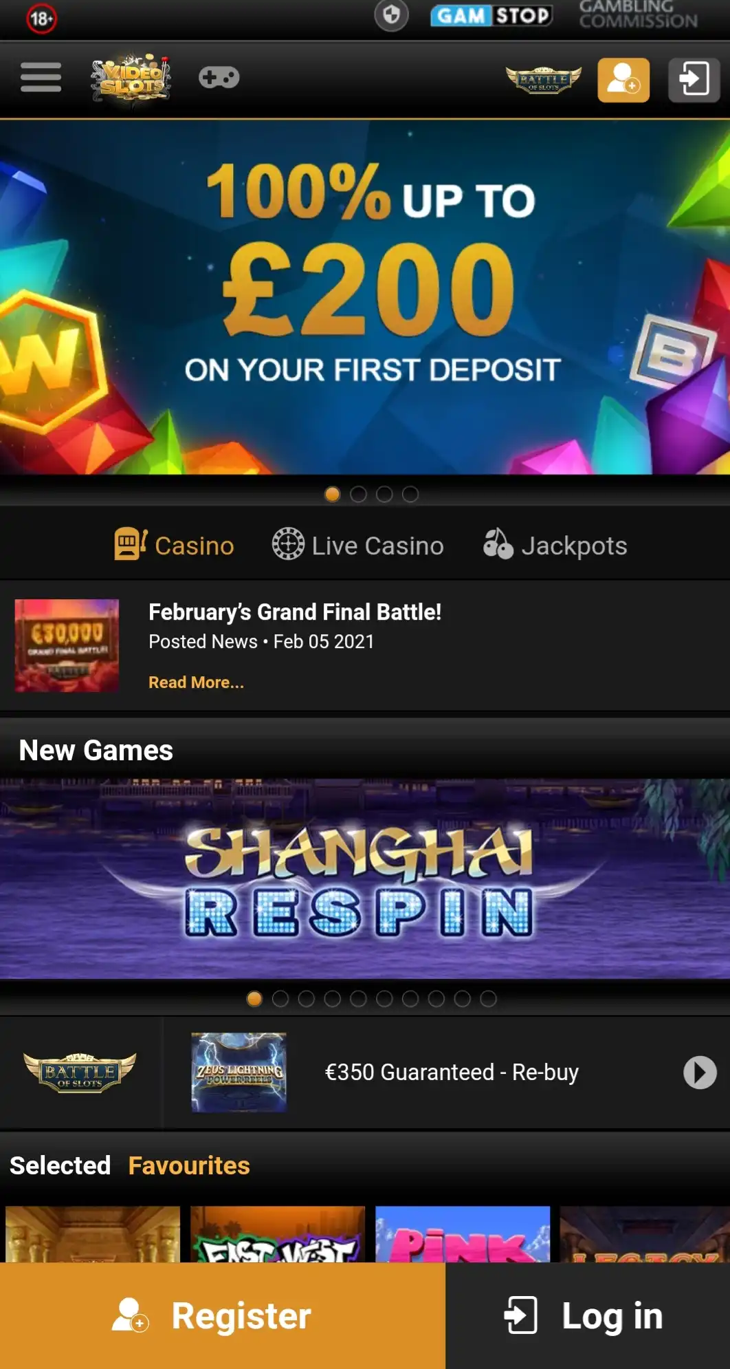 Videoslots Casino Mobile Review