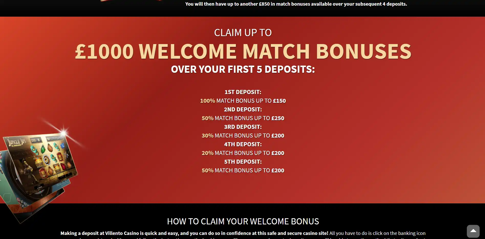 Villento Casino No Deposit Bonus