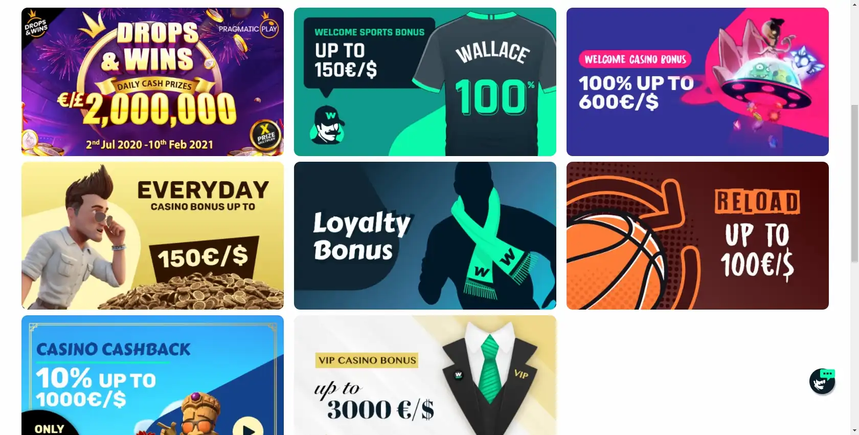 Wallacebet No Deposit Bonus