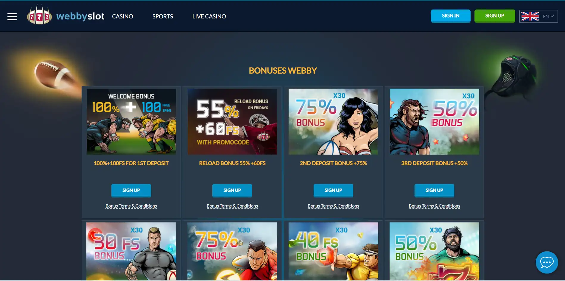 WebbySlot Casino No Deposit Bonus
