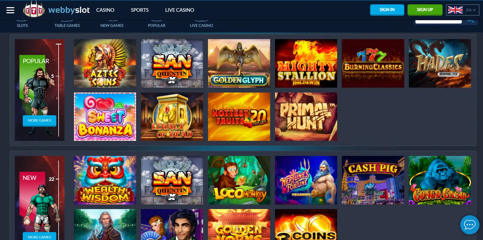 WebbySlot Casino Games